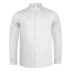 (カリバン) Kariban メンズ 長袖 マンダリンカラー シャツ ワイシャツ PC2540 (ホワイト)｜pertemba