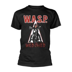 (ワスプ) W.A.S.P オフィシャル商品 ユニセックス Wild Child Tシャツ 半袖 トップス PH1115 (ブラック)｜pertemba