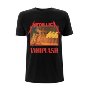 (メタリカ) Metallica オフィシャル商品 ユニセックス Whiplash Tシャツ 半袖 トップス PH1782 (ブラック)