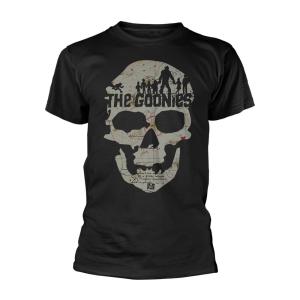(グーニーズ) The Goonies オフィシャル商品 ユニセックス スカル Tシャツ 半袖 トップス PH2259 (ブラック)｜pertemba