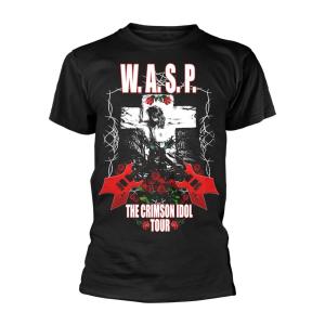 (ワスプ) W.A.S.P オフィシャル商品 ユニセックス Crimson Idol Tour Tシャツ 半袖 トップス PH504 (ブラック)｜pertemba