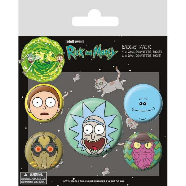 (リック・アンド・モーティ) Rick And Morty オフィシャル商品 ヘッド バッジセット ...
