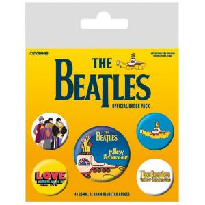 (ザ・ビートルズ) The Beatles オフィシャル商品 イエロー・サブマリン バッジセット バッジ (5個セット) PM124 (イ｜pertemba