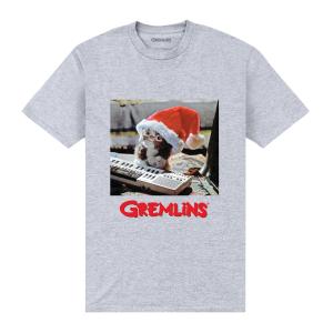 (グレムリン) Gremlins オフィシャル商品 ユニセックス Keyboard Tシャツ 半袖 トップス PN199 (ヘザーグレー)｜pertemba