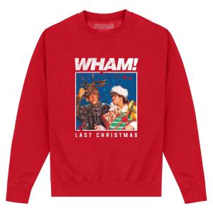 (ワム!) Wham! オフィシャル商品 ユニセックス Last Christmas トレーナー 長袖 トップス PN338 (レッド)｜pertemba