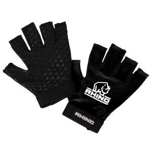(ライノー) Rhino ユニセックス Pro ハーフフィンガー ラグビー ミット 手袋 グローブ RD1525 (ブラック)｜pertemba