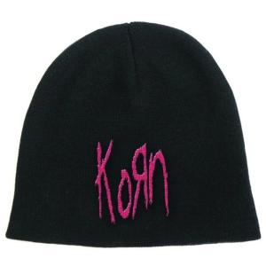 (コーン) Korn オフィシャル商品 ユニセックス ロゴ ニット帽 ビーニー キャップ RO10420 (ブラック)｜pertemba