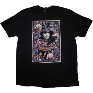 (シド・バレット) Syd Barrett オフィシャル商品 ユニセックス Melty Tシャツ ポスター 半袖 トップス RO10458 (ブラッ｜Pertemba