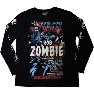 (ロブ・ゾンビ) Rob Zombie オフィシャル商品 ユニセックス Zombie Call Tシャツ 袖プリント 長袖 トップス RO10629 (ブ｜pertemba