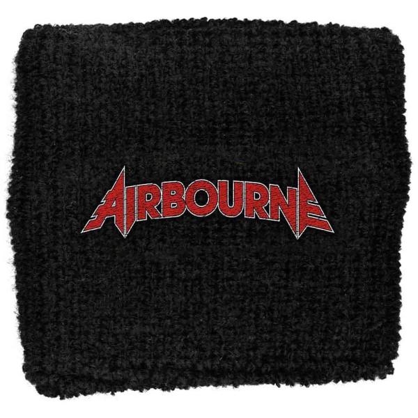 (エアボーン) Airbourne オフィシャル商品 ユニセックス 刺繍 リストバンド ロゴ スエッ...