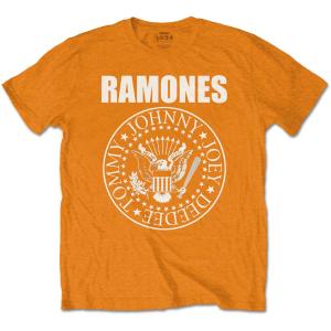 (ラモーンズ) Ramones オフィシャル商品 キッズ・子供 Presidential Seal  Tシャツ 半袖 トップス RO1171 (オレンジ)｜pertemba