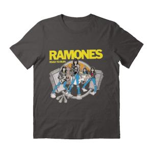 (ラモーンズ) Ramones オフィシャル商品 ユニセックス Road To Ruin Tシャツ 半袖 トップス RO1381 (チャコールグレー)｜pertemba