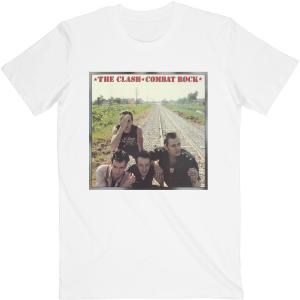 (The Clash) ザ・クラッシュ オフィシャル商品 ユニセックス Combat Rock Tシャツ 半袖 トップス RO1723 (ホワイト)｜pertemba