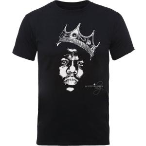 (ノトーリアス・B.I.G.) Notorious B.I.G. オフィシャル商品 ユニセックス Crown Tシャツ 半袖 トップス RO1886 (ブラック)｜pertemba