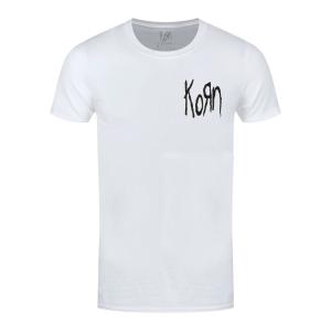 (コーン) Korn オフィシャル商品 ユニセックス Scratch Tシャツ 半袖 トップス RO1995 (ホワイト)｜pertemba