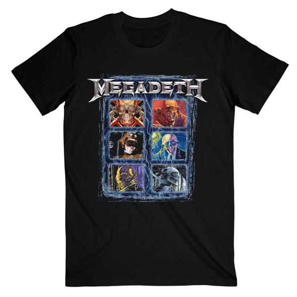 (メガデス) Megadeth オフィシャル商品 ユニセックス Vic ヘッド グリッド Tシャツ ...
