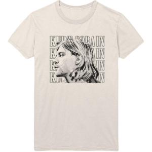 (カート・コバーン) Kurt Cobain オフィシャル商品 ユニセックス Contrast Profile Tシャツ 半袖 トップス RO2663 (ナチュ｜pertemba