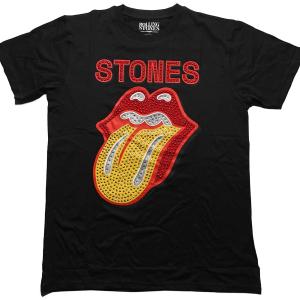 (ローリング・ストーンズ) The Rolling Stones オフィシャル商品 ユニセックス Embellished Tシャツ 半袖 トップス RO3325｜pertemba