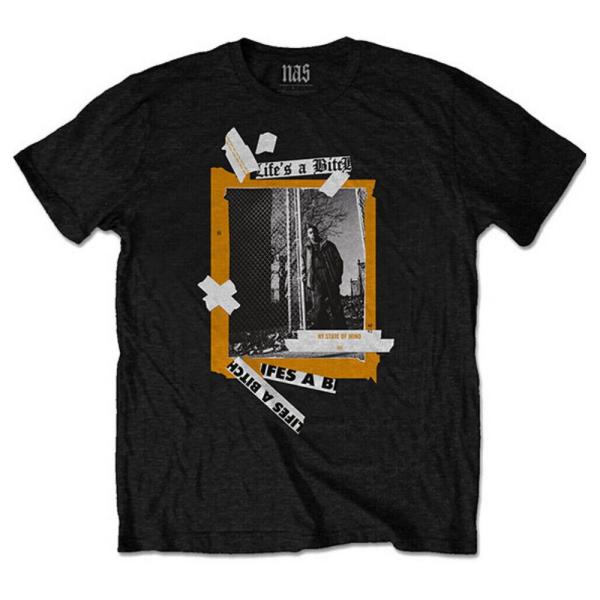 (ナズ) Nas オフィシャル商品 ユニセックス Life´s A Bitch Tシャツ バックプリ...