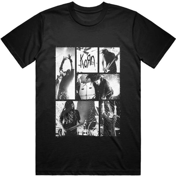 (コーン) Korn オフィシャル商品 ユニセックス Blocks Tシャツ コットン 半袖 トップ...