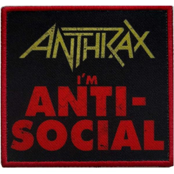 (アンスラックス) Anthrax オフィシャル商品 Anti-Social ワッペン パッチ RO...