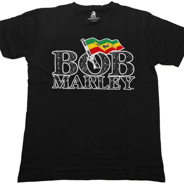 (ボブ・マーリー) Bob Marley オフィシャル商品 ユニセックス Flag Logo Emb...