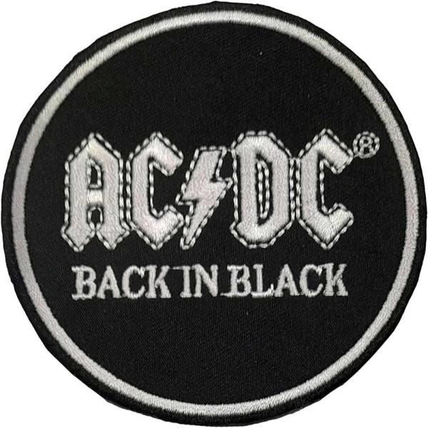 (エーシー・ディーシー) AC/DC オフィシャル商品 Back In Black サークル ワッペ...