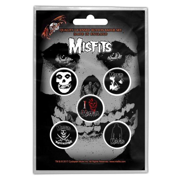 (ミスフィッツ) Misfits オフィシャル商品 スカル  バッジ セット (5個組) RO469...