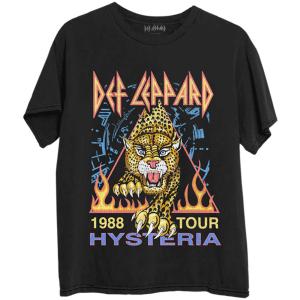 (デフ・レパード) Def Leppard オフィシャル商品 ユニセックス Hysteria ´88 Tシャツ バックプリント 半袖 トップス RO｜pertemba