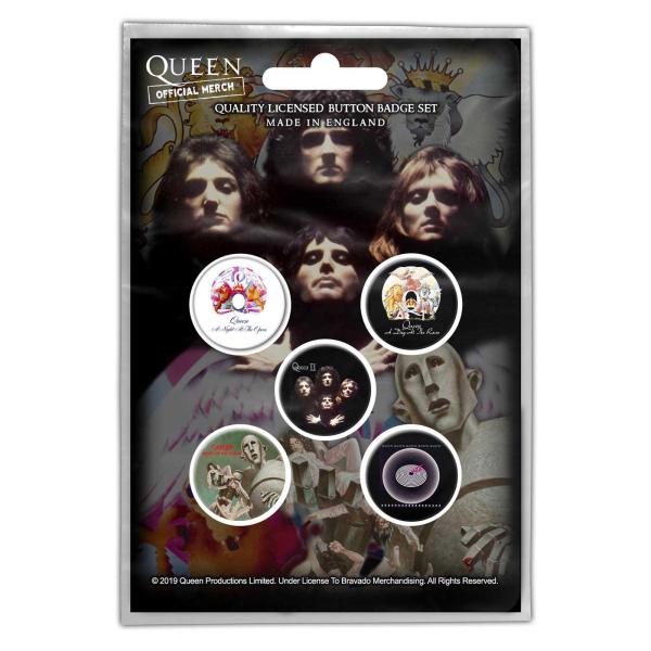 (クイーン) Queen オフィシャル商品 アルバム バッジ 缶バッジ セット (5個) RO500...