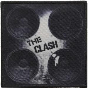 (ザ・クラッシュ) The Clash オフィシャル商品 Speakers ワッペン アイロン接着 パッチ RO5057 (ブラック/グレー)｜pertemba