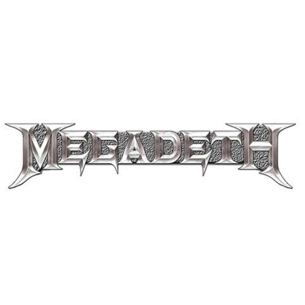 (メガデス) Megadeth オフィシャル商品 クローム ロゴ バッジ RO5339 (シルバー)