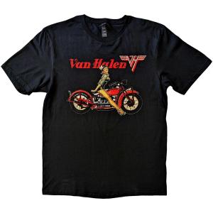 (ヴァン・ヘイレン) Van Halen オフィシャル商品 ユニセックス Pinup Motorcycle Tシャツ コットン 半袖 トップス RO5387｜pertemba