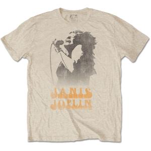 (ジャニス・ジョプリン) Janis Joplin オフィシャル商品 ユニセックス Working The Mic Tシャツ コットン 半袖 トップス｜pertemba