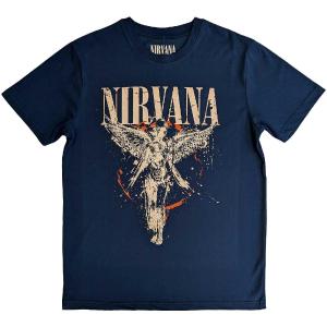 (ニルヴァーナ) Nirvana オフィシャル商品 ユニセックス In Utero Tシャツ コットン 半袖 トップス RO5519 (ブルー)｜pertemba