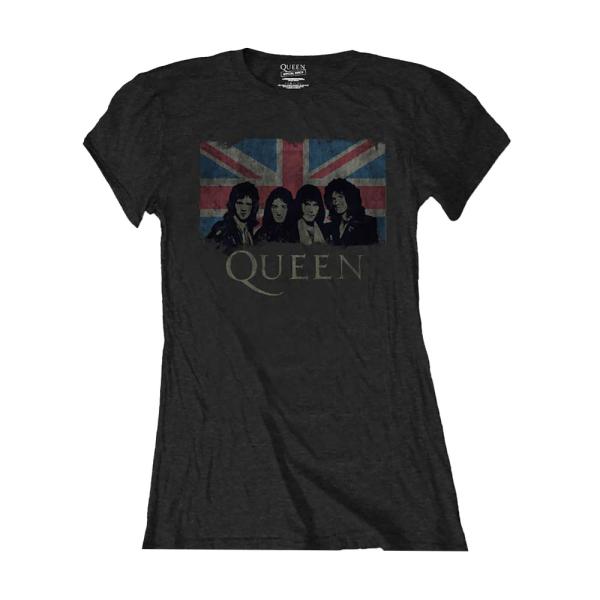 (クイーン) Queen オフィシャル商品 レディース Union Jack Tシャツ 半袖 トップ...