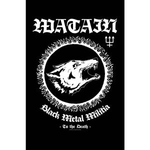 (ヴァーテイン) Watain オフィシャル商品 Black Metal Militia テキスタイルポスター 布製 ポスター RO6514 (ブラック/ホ｜pertemba