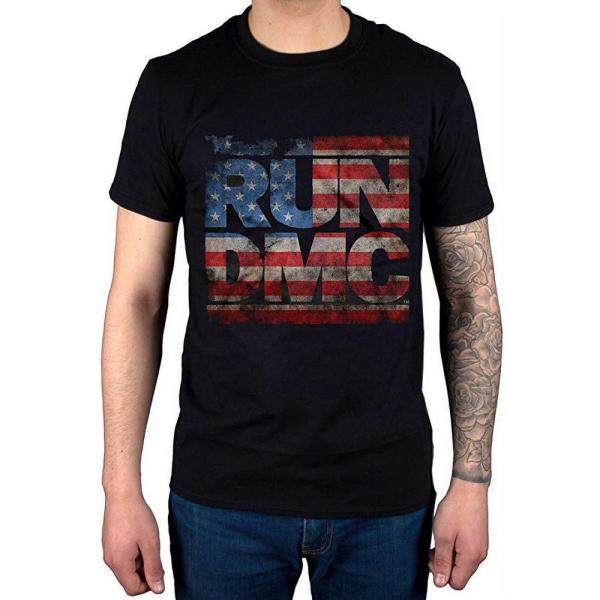 (ラン・ディーエムシー) Run DMC オフィシャル商品 ユニセックス Americana Tシャ...