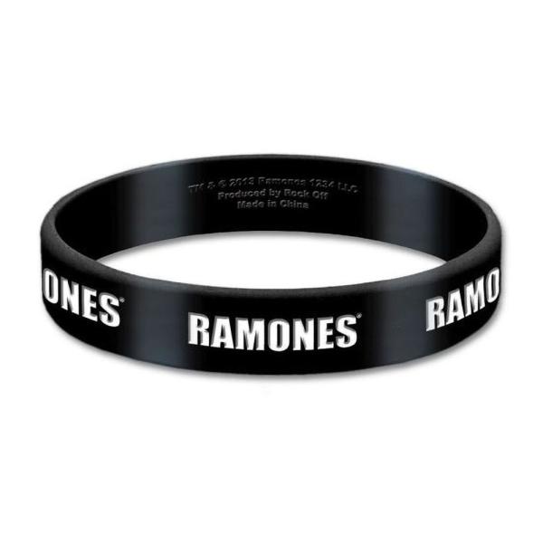 (ラモーンズ) Ramones オフィシャル商品 ロゴ リストバンド シリコンバンド RO6909 ...