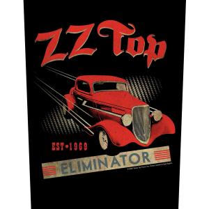 (ZZトップ) ZZ Top オフィシャル商品 Eliminator ワッペン パッチ RO6969 (ブラック/レッド)｜pertemba