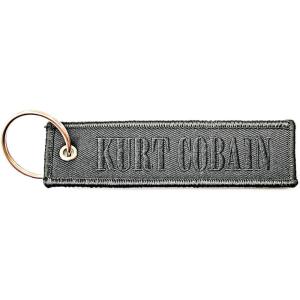 (カート・コバーン) Kurt Cobain オフィシャル商品 ダブルサイド キーリング ロゴ キーホルダー RO7047 (グレー)｜pertemba