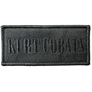 (カート・コバーン) Kurt Cobain オフィシャル商品 ロゴ ワッペン アイロン接着 パッチ RO7136 (ブラック)｜pertemba