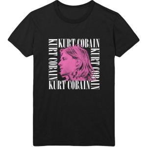 (カート・コバーン) Kurt Cobain オフィシャル商品 ユニセックス Head Shot Frame Tシャツ コットン 半袖 トップス RO7302｜pertemba
