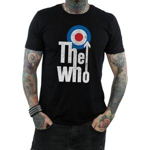 (ザ・フー) The Who オフィシャル商品 ユニセックス Elevated Target Tシャツ コットン 半袖 トップス RO7399 (ブラック)｜pertemba