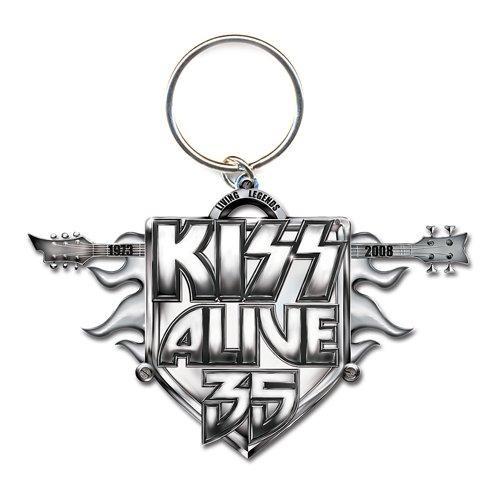 (キッス) Kiss オフィシャル商品 Alive 35 Tour キーリング キーホルダー RO7...