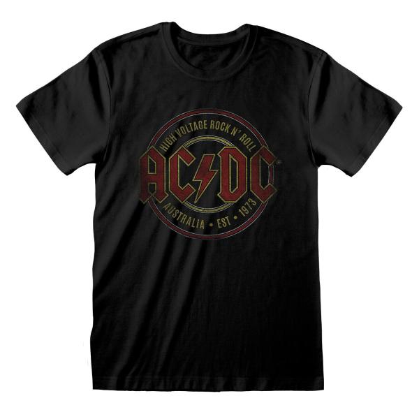 (エーシー・ディーシー) AC/DC オフィシャル商品 ユニセックス Est. 1973 Tシャツ ...