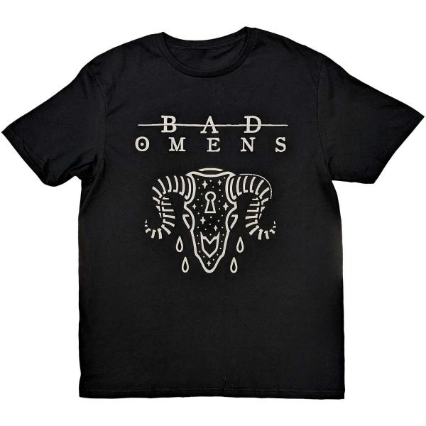 (バッド・オーメンズ) Bad Omens オフィシャル商品 ユニセックス Ram Skull Tシ...