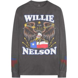 (ウィリー・ネルソン) Willie Nelson オフィシャル商品 ユニセックス Texan Pride Tシャツ 袖プリント 長袖 トップス RO｜pertemba