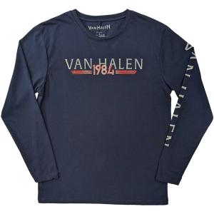 (ヴァン・ヘイレン) Van Halen オフィシャル商品 ユニセックス 84 Tour Tシャツ 長袖 トップス RO9407 (ネイビーブルー｜pertemba