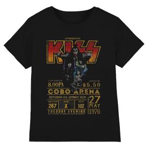 KISS キッス Tシャツ ネオン メンバー ロック ブラック バンドT